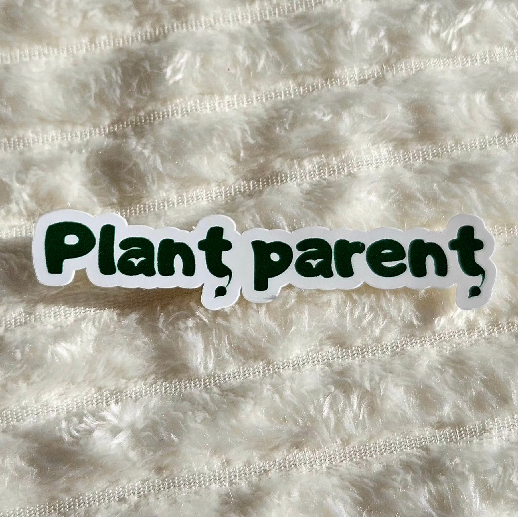 Stickers Plant parent en vinyle brillant ou holographique pailleté