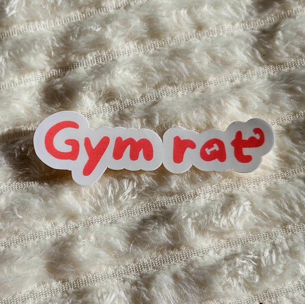 Stickers Gym rat en vinyle brillant ou holographique pailleté