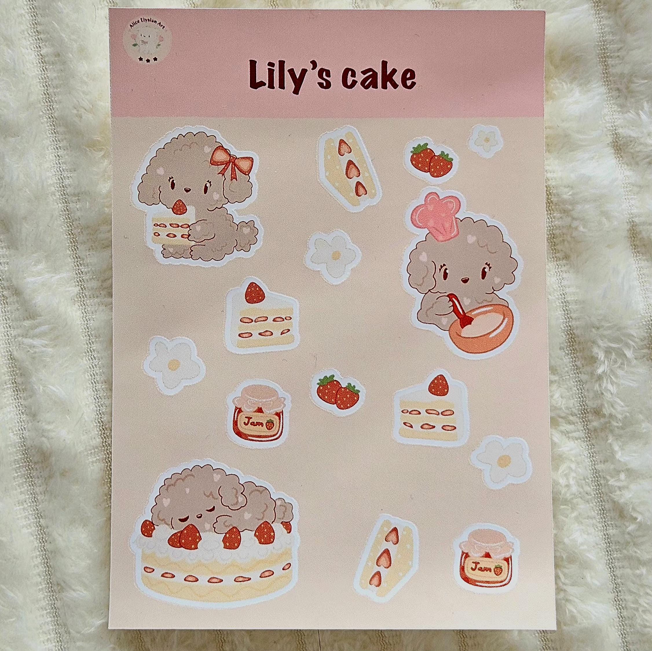 Planche d'autocollants | Lily's Cake | Stickers | Printemps | Scrapbooking, journaling, ordinateur, etc