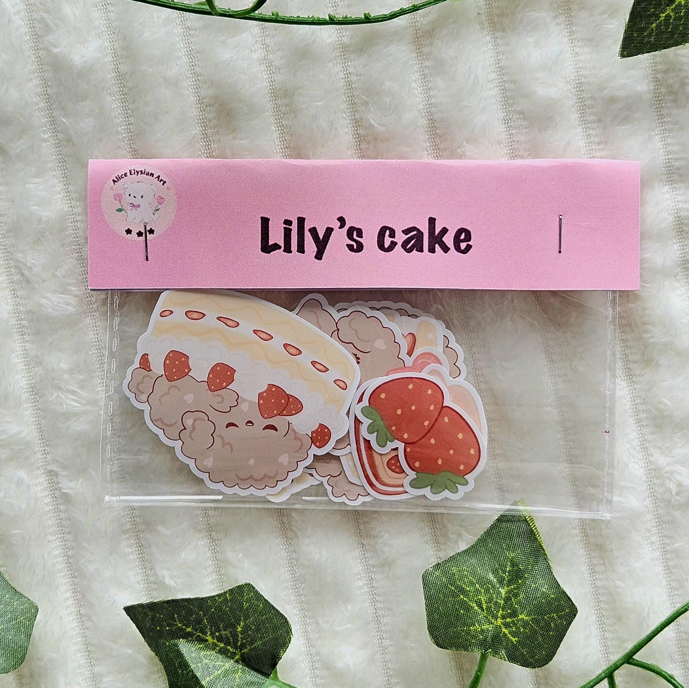 Lot d'autocollants | Lily's Cake | Ensemble de stickers | Printemps Strawberry | Tablette Scrapbooking Journaling Ordinateur