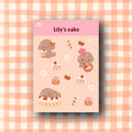 Planche d'autocollants | Lily's Cake | Stickers | Printemps | Scrapbooking, journaling, ordinateur, etc