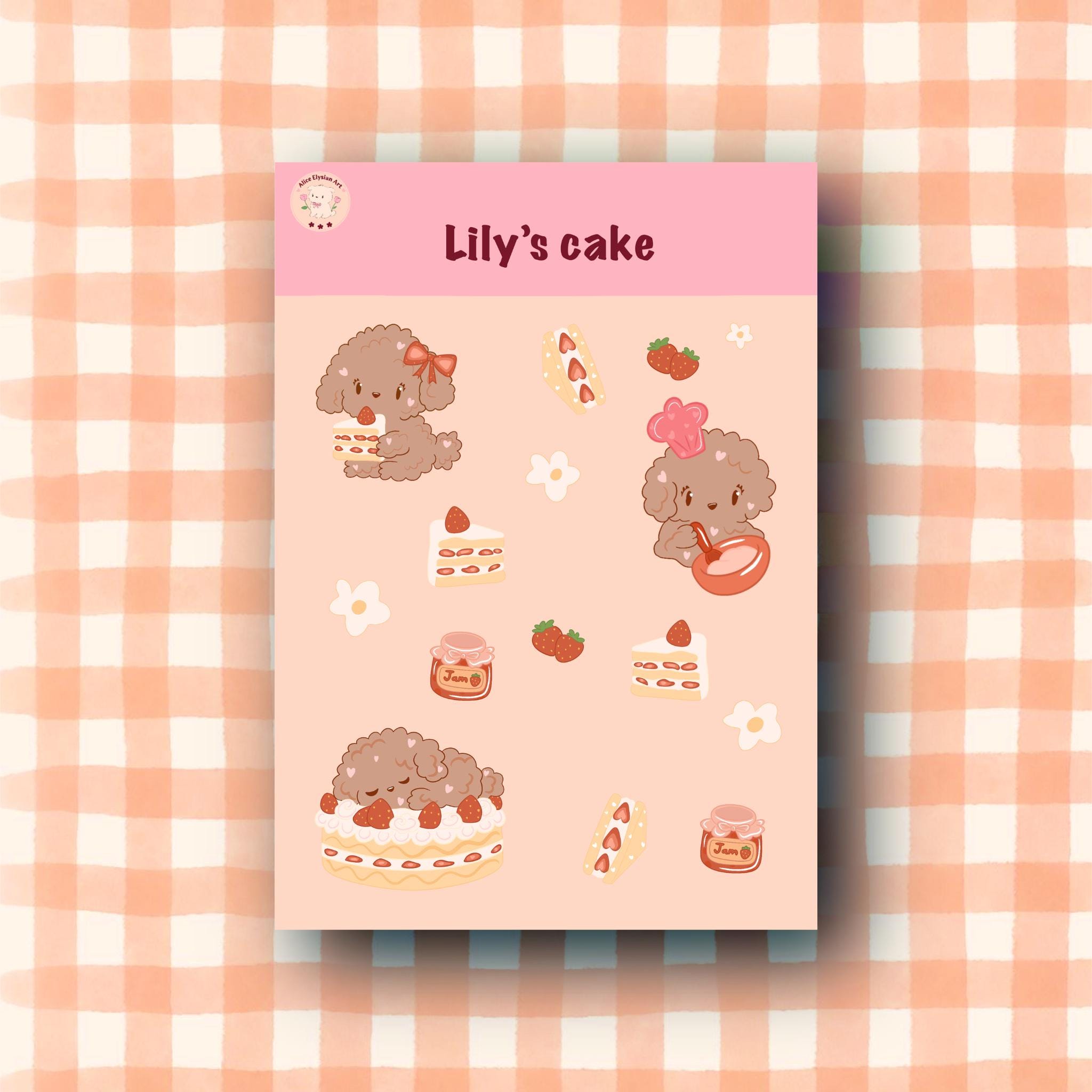 Planche d'autocollants | Lily's Cake | Stickers | Printemps | Scrapbooking, journaling, ordinateur, etc