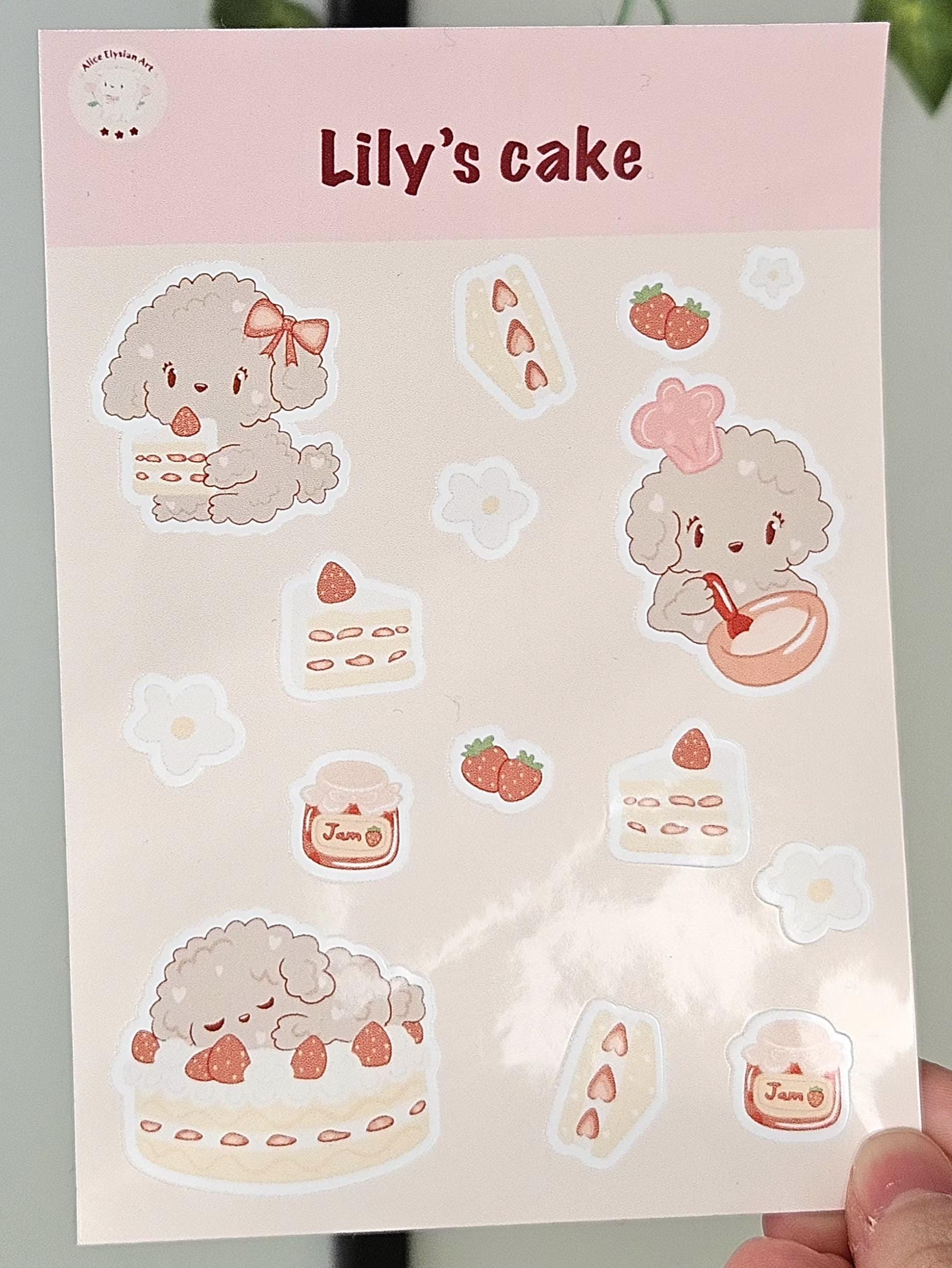 Planche d'autocollants | Lily's Cake | Stickers | Printemps | Scrapbooking, journaling, ordinateur, etc