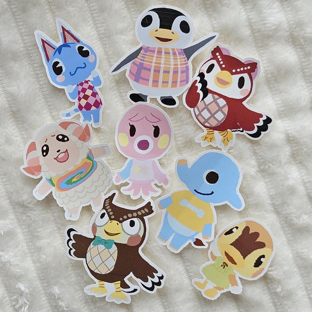 Autocollants Animal Crossing | Habitants | Sticker Vinyle brillant ou holographique | Scrapbooking Journaling Tablette Ordinateur