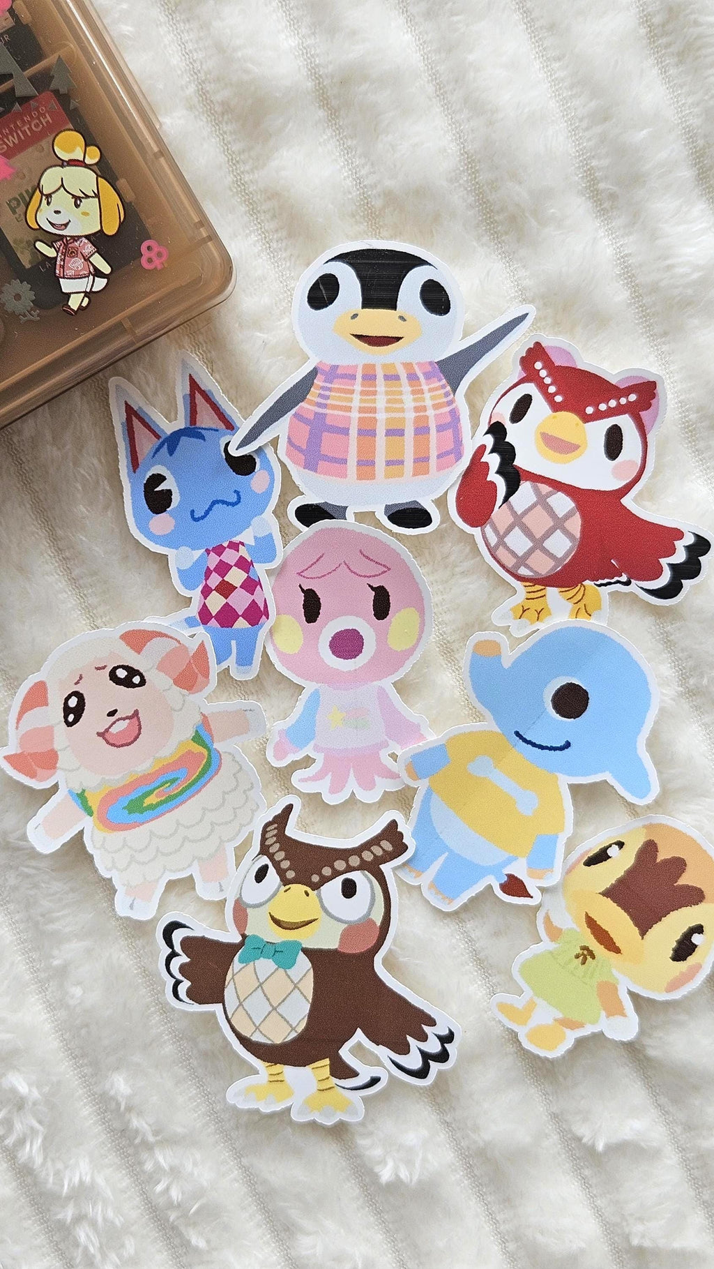 Autocollants Animal Crossing | Habitants | Sticker Vinyle brillant ou holographique | Scrapbooking Journaling Tablette Ordinateur