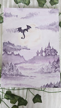 Affiche Dragon Fantasy Impression d'aquarelle Carte postale Multiples formats