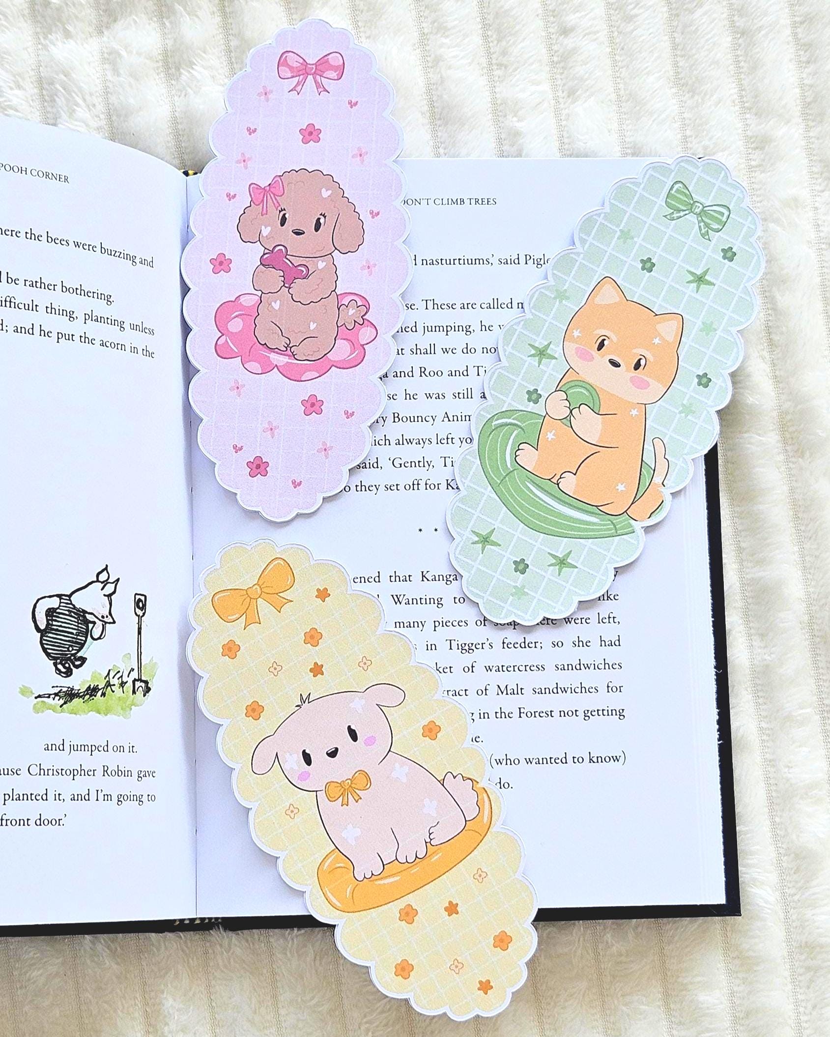 Marque-page chiens coquets | Epais et mats | Pour les Booklovers